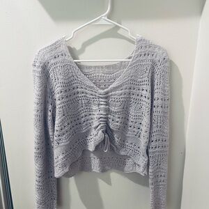 Light purple Knit Cropped Sweater